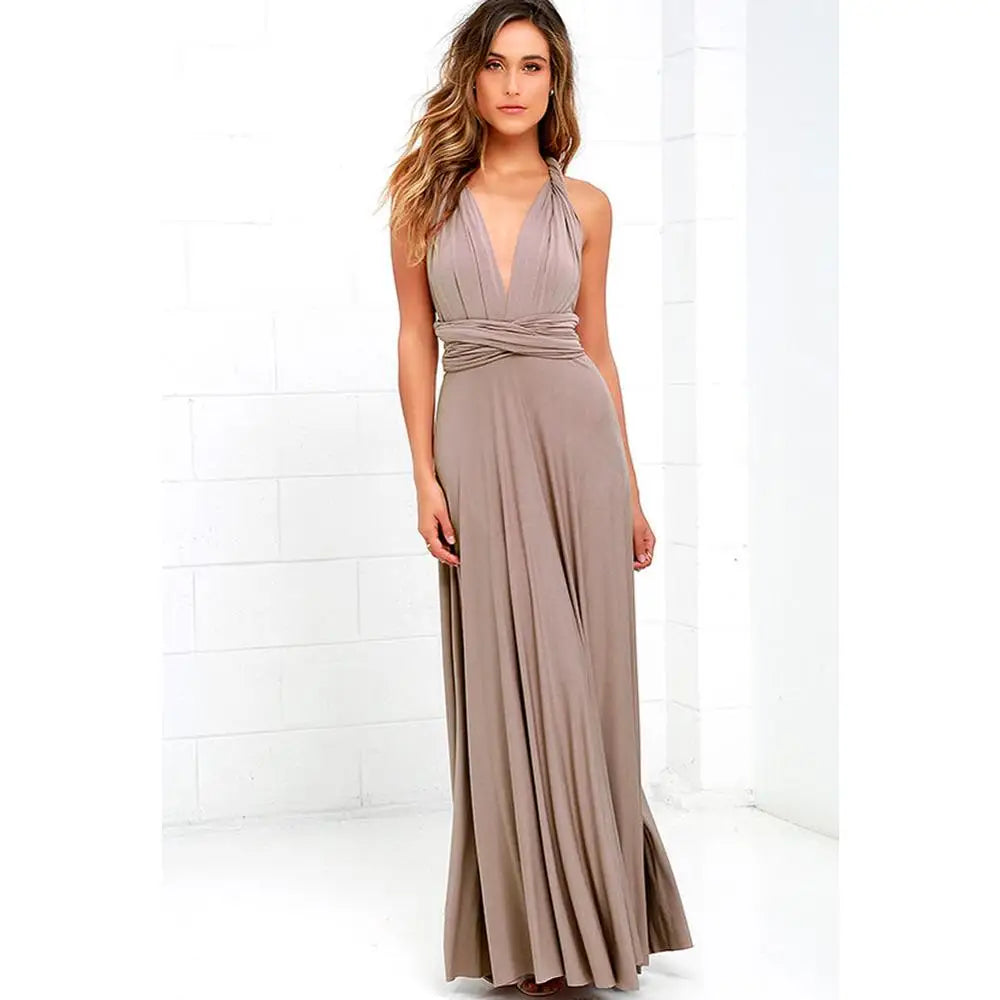 Women’s Convertible Infinity Maxi Dress Empire Waist