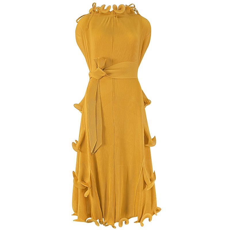 Plus Size Women's Autumn Short Sleeve Pleated Dress