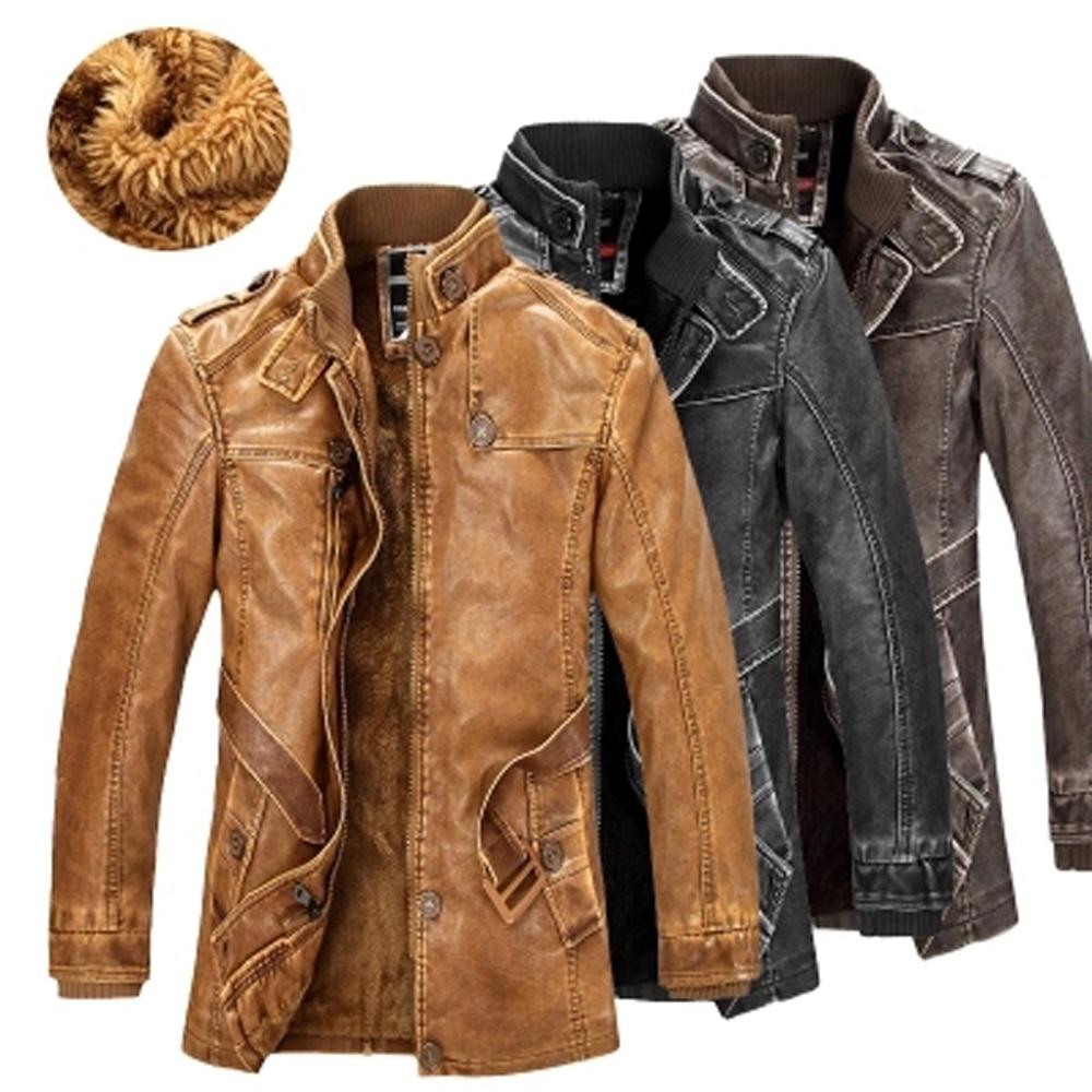 Men's Winter Jacket - Leather Coat