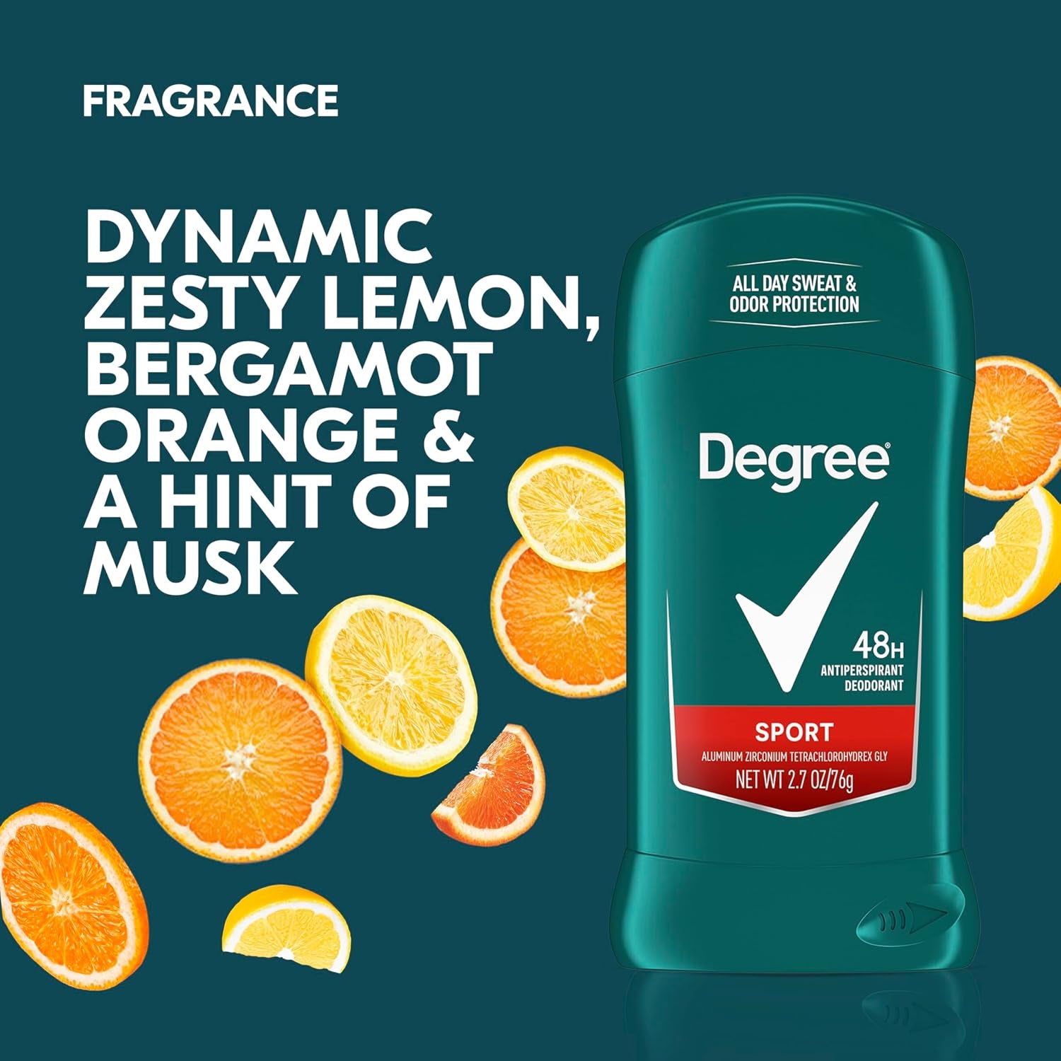 Degree Men Original Protection Antiperspirant Deodorant, Sport, 2.7 Oz Pack of 6