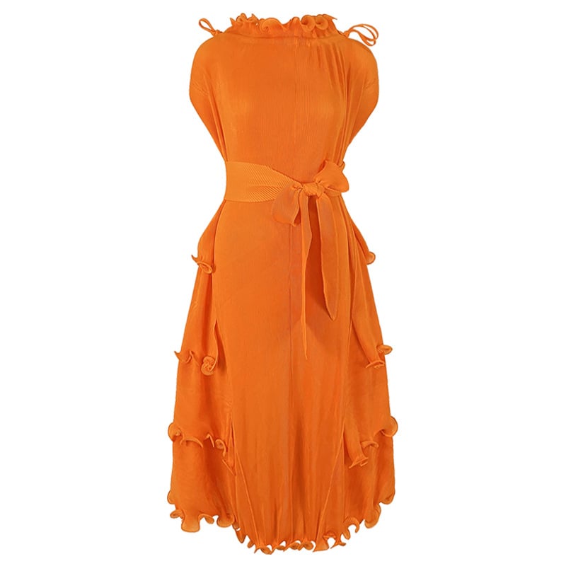 Plus Size Women's Autumn Short Sleeve Pleated Dress