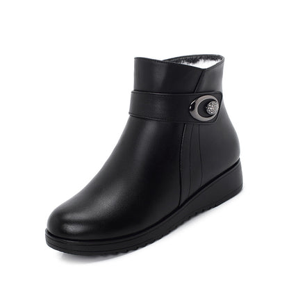 Winter Wool Non-Slip Flat Cotton Shoes for Women