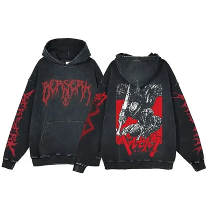 Customizable Retro Washed Cotton Oversized Hoodies