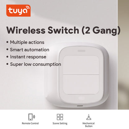 Tuya Smart WiFi/Zigbee 2-Button Wireless Scene Switch