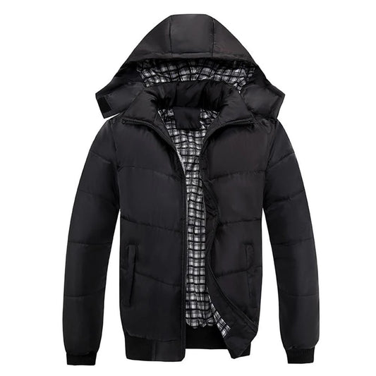 Men's Lightweight Hooded Winter Jacket (Plus Size)