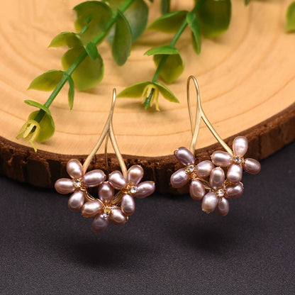 GLSEEVO Original Freshwater Pearl Earrings, Handmade Gift