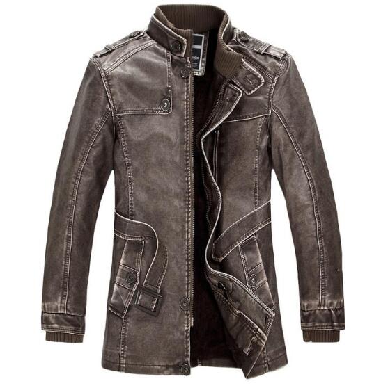 Men's Winter Jacket - Leather Coat