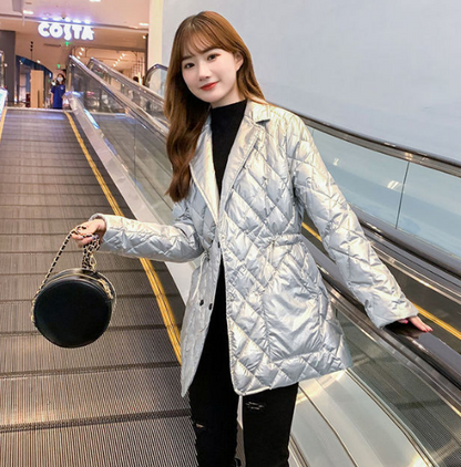 Autumn Winter Jacket with Waist Slimming Design