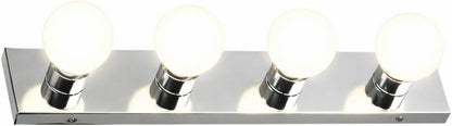 500892 4-Light Vanity Strip Light Contemporary Dimmable for Bathroom, Bedroom, Makeup Vanity, Polished Chrome