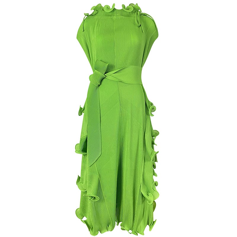 Plus Size Women's Autumn Short Sleeve Pleated Dress