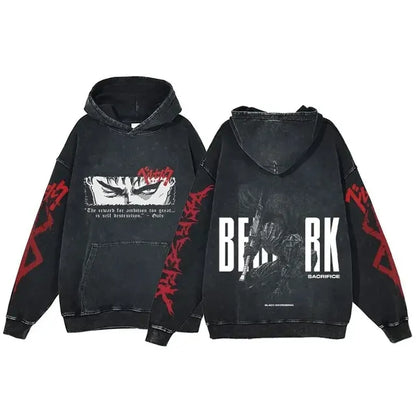 Customizable Retro Washed Cotton Oversized Hoodies