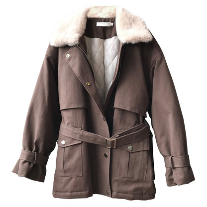 2020 Women's Thick Fur Collar Winter Jacket
