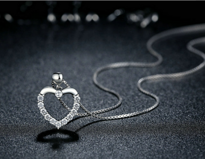 Heart Necklace, 925 Sterling Silver Pendant