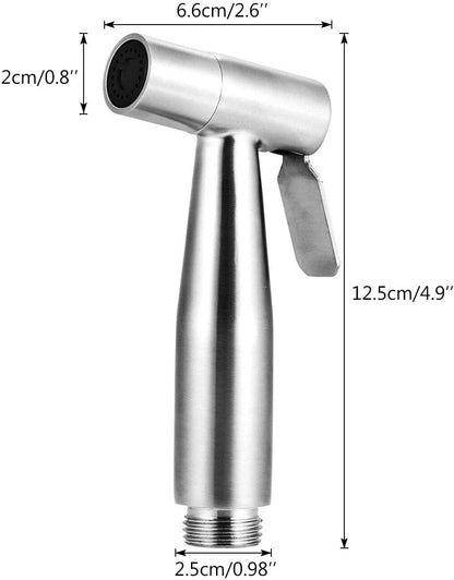 Handheld Bidet Sprayer for Toilet,  Baby Cloth Diaper Sprayers Bidets for Toilet Stainless Steel Brushed Nickel Bathroom Hand Held Shattaf Shower Wall&Toilet Mount (Bidet Sprayer Head Only)