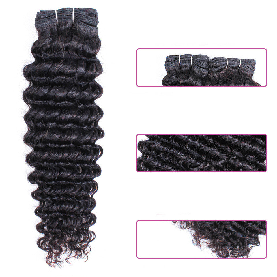 Natural Color Brazilian Wig with Hair Curtain Design