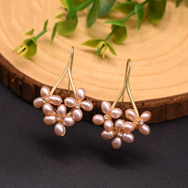 GLSEEVO Original Freshwater Pearl Earrings, Handmade Gift