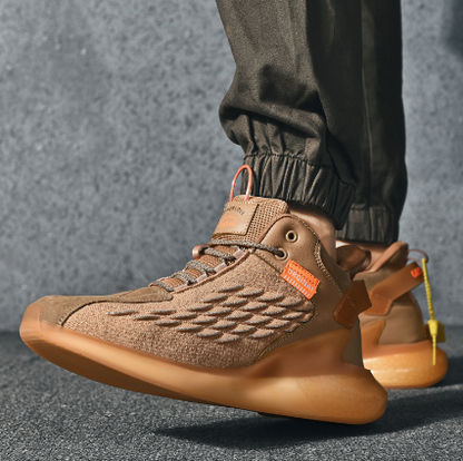 Men's Breathable Luminous Mid-Top Sneakers (Casual)