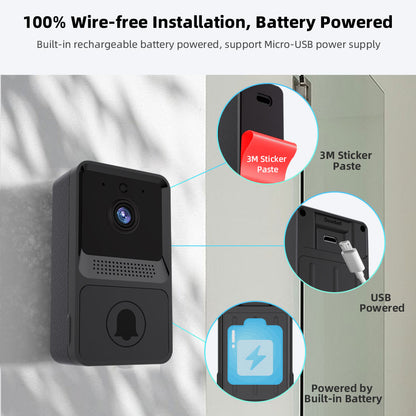 Wireless Battery-Powered WiFi Video Doorbell Camera