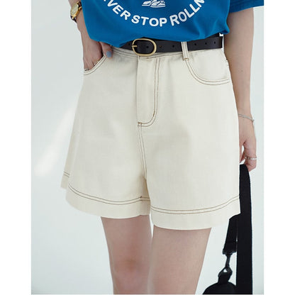 Women's Casual Wide Leg Shorts with Contrast Trim