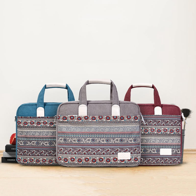 Ethnic Style Durable Canvas Anti-Fall Laptop Bag