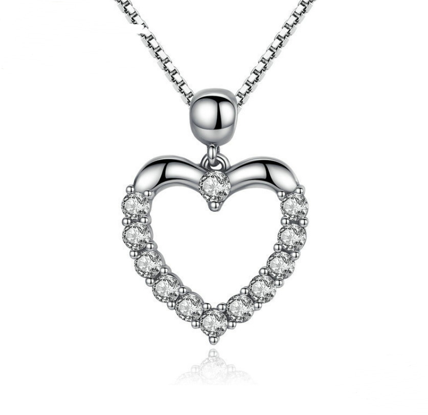 Heart Necklace, 925 Sterling Silver Pendant