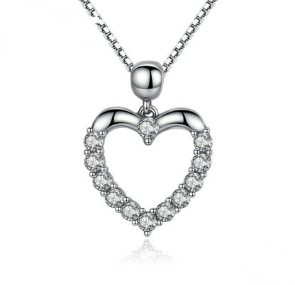 Heart Necklace, 925 Sterling Silver Pendant