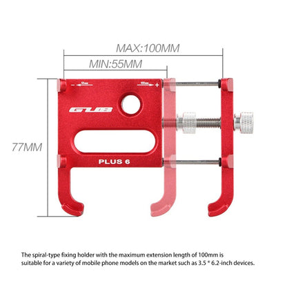 GUB PLUS 6 Aluminum Alloy 360° Rotating Phone Mount
