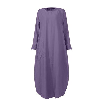 2020 Autumn Casual Loose Long Sleeve Shirt Dress