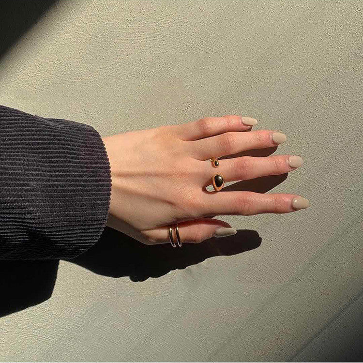 Twisted Personality Light Surface Titanium Steel Ring