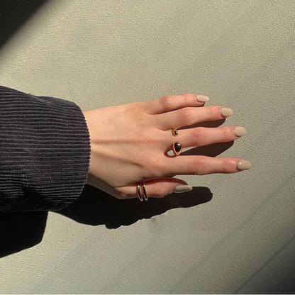 Twisted Personality Light Surface Titanium Steel Ring