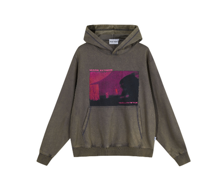 Street Wash Band Printed Sweatshirt for All Genders