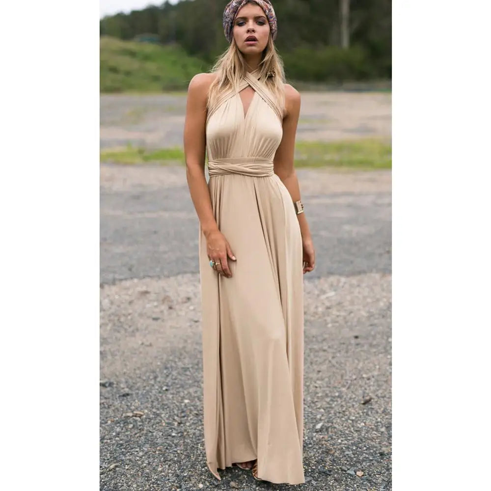 Women’s Convertible Infinity Maxi Dress Empire Waist