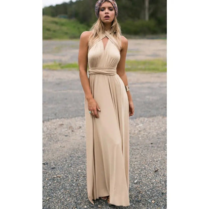 Women’s Convertible Infinity Maxi Dress Empire Waist