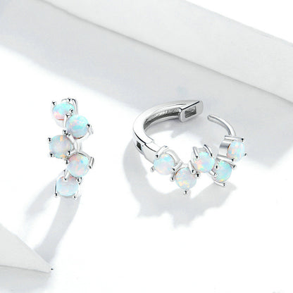 S925 Silver Dreamy Bubble Earrings with Colorful Opal