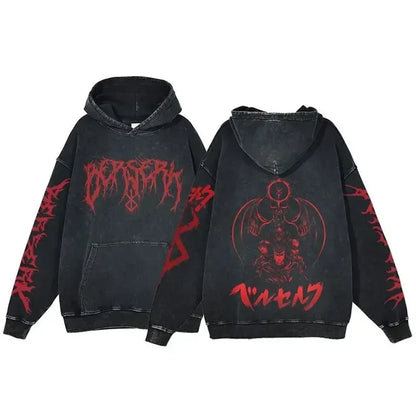 Customizable Retro Washed Cotton Oversized Hoodies