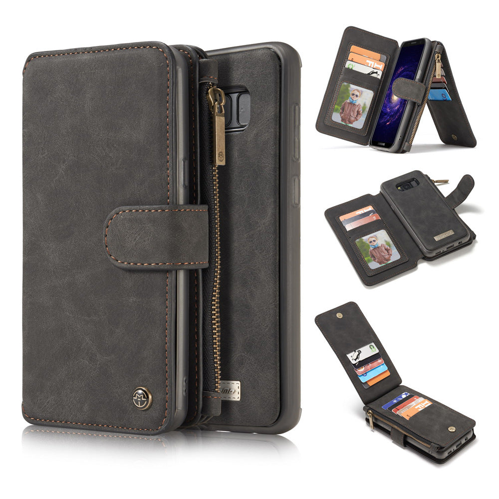 Multi-Functional Vintage Flip Wallet Case for Samsung S8
