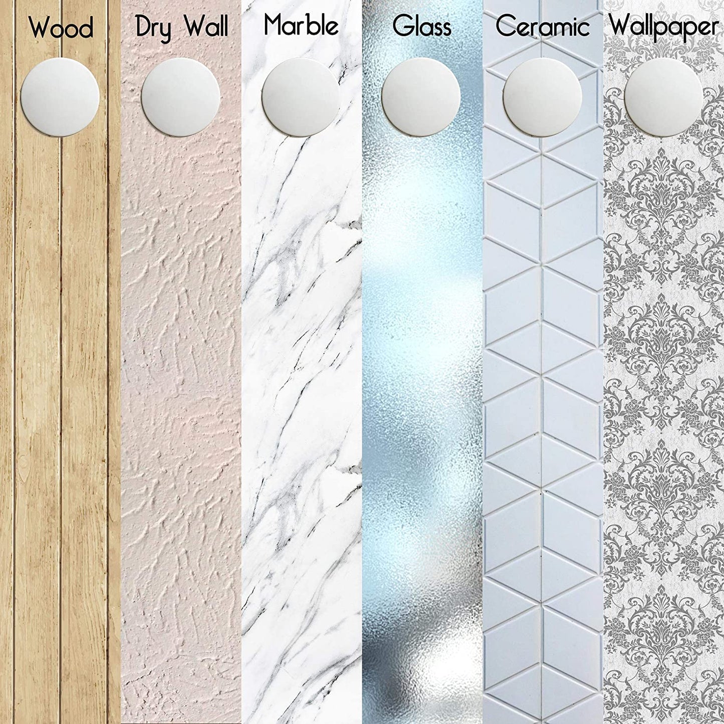 Door Stoppers - Large 3.15" (4 Pack) - Door Stoppers for Wall with Strong Back Adhesive - Quiet and Shock Absorbent Silicone Wall Protectors from Door Knobs - Protects Every Surface - White