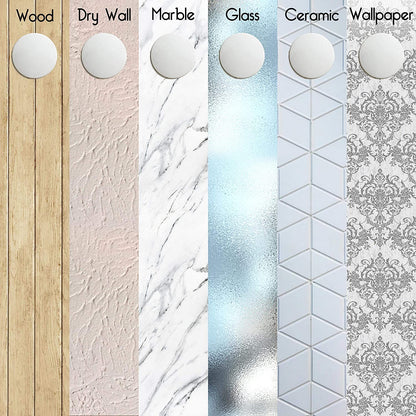 Door Stoppers - Large 3.15" (4 Pack) - Door Stoppers for Wall with Strong Back Adhesive - Quiet and Shock Absorbent Silicone Wall Protectors from Door Knobs - Protects Every Surface - White
