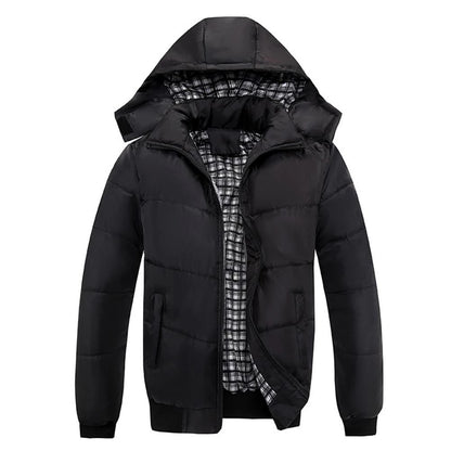 Men's Lightweight Hooded Winter Jacket (Plus Size)