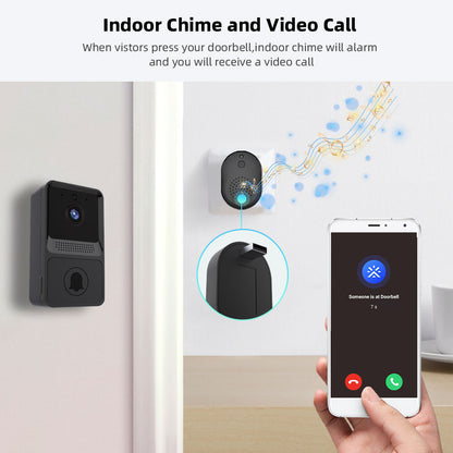 Wireless Battery-Powered WiFi Video Doorbell Camera