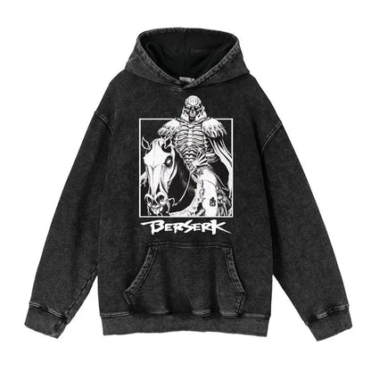 Customizable Retro Washed Cotton Oversized Hoodies