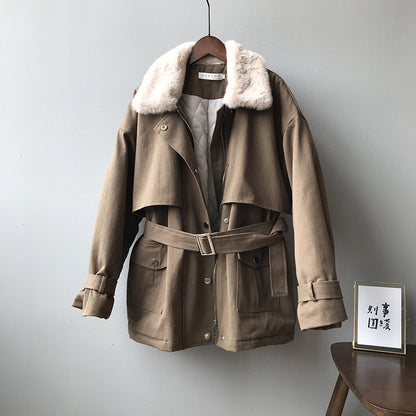 2020 Women's Thick Fur Collar Winter Jacket