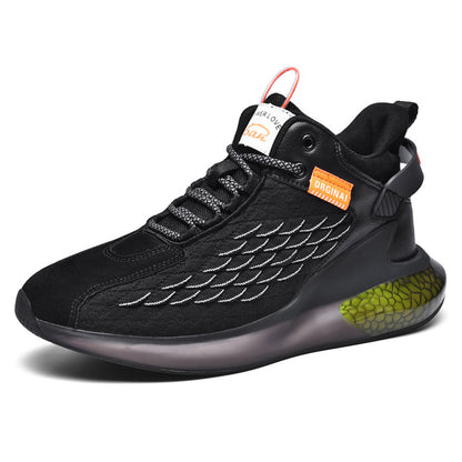 Men's Breathable Luminous Mid-Top Sneakers (Casual)