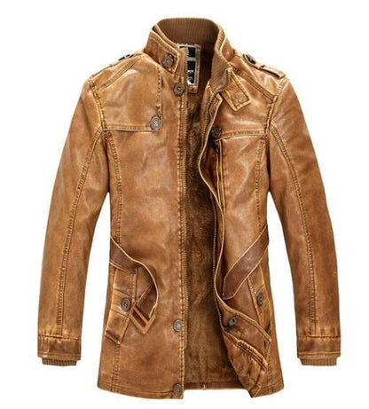 Men's Winter Jacket - Leather Coat