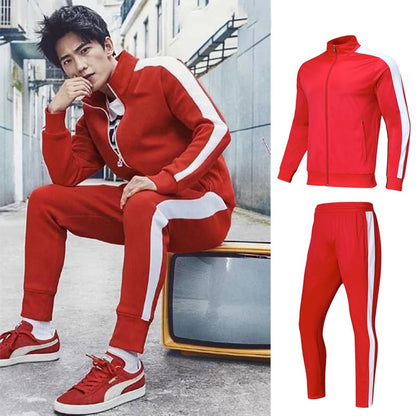 Velvet Long-Sleeved Sports Suit with Jogger Sweater