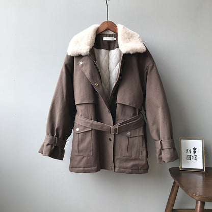 2020 Women's Thick Fur Collar Winter Jacket
