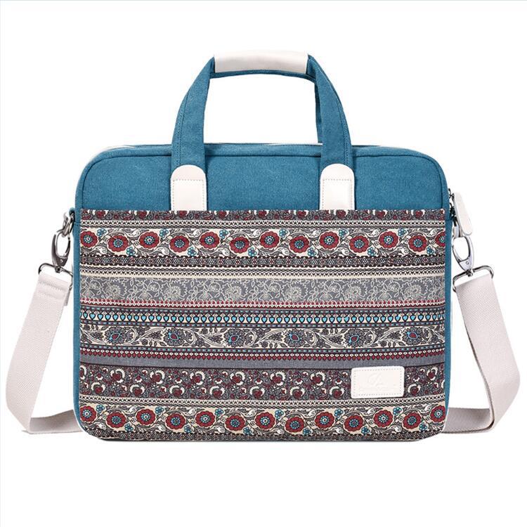 Ethnic Style Durable Canvas Anti-Fall Laptop Bag