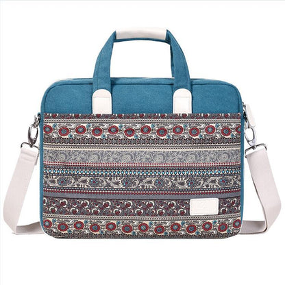 Ethnic Style Durable Canvas Anti-Fall Laptop Bag