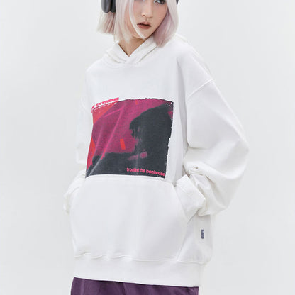 Street Wash Band Printed Sweatshirt for All Genders