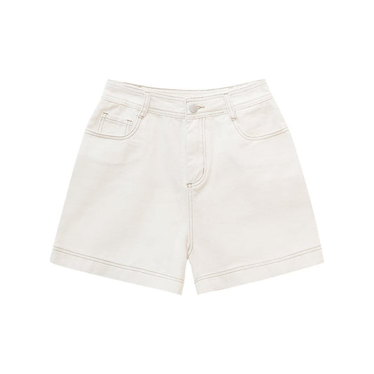 Women's Casual Wide Leg Shorts with Contrast Trim